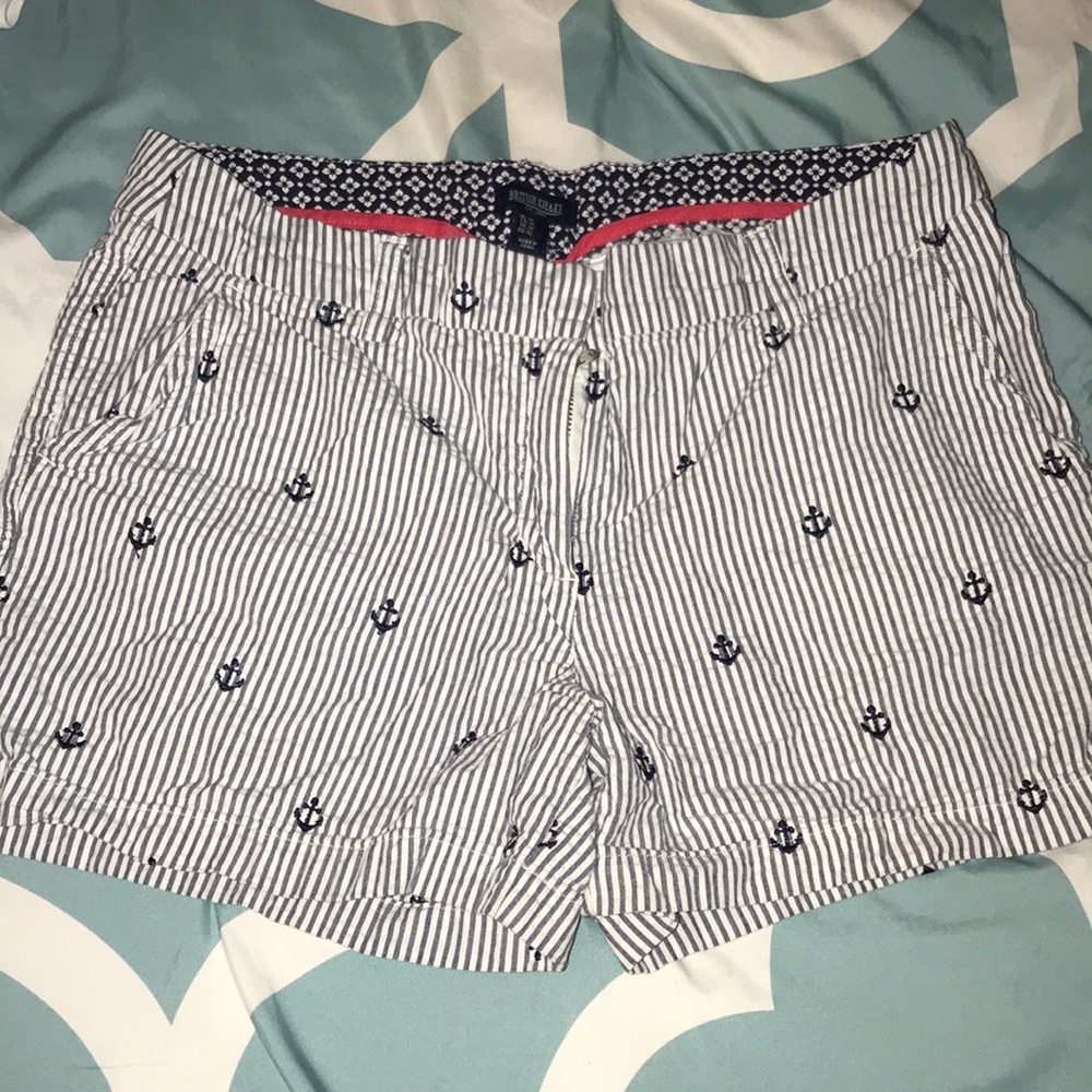 British Khaki shorts with anchors